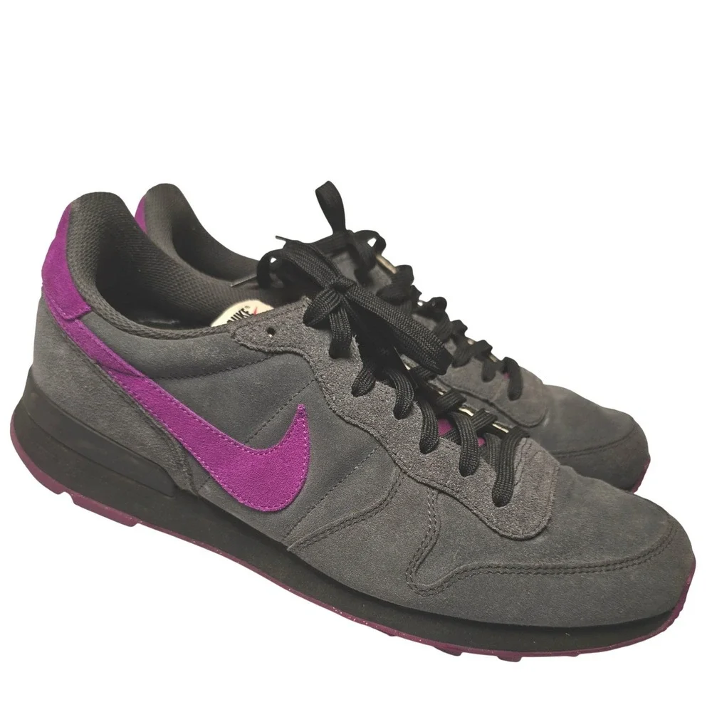 Nike Internationalist Running Shoes Men's 11.5 Grey Purple Suede CW7635-991